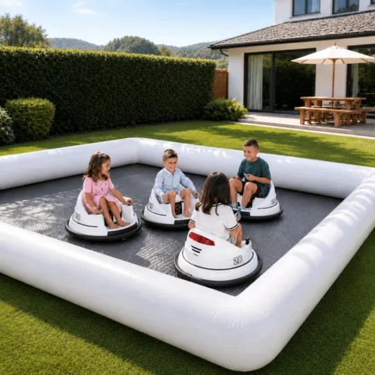 Inflatable Car Track with Bumper Cars